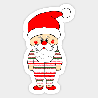 Striped Santa Sticker